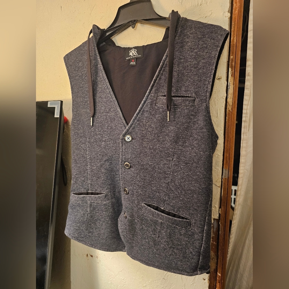 Rock & Republic Charcoal Hooded Vest